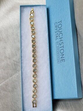 Touchstone Crystal by Swarovski Ice Bracelet Golden Moonlight Crystal